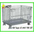 Metal forklifts stacking wire mesh container